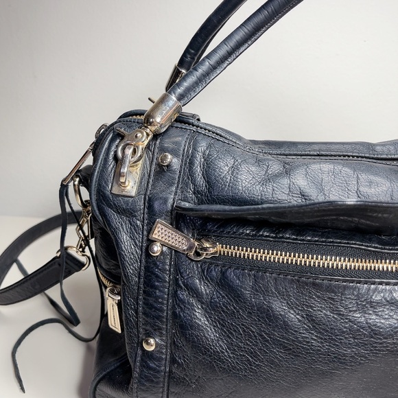 Rebecca Minkoff Studded Cupid Satchel Black Color With Gold tone Hardware - Picture 5 of 16